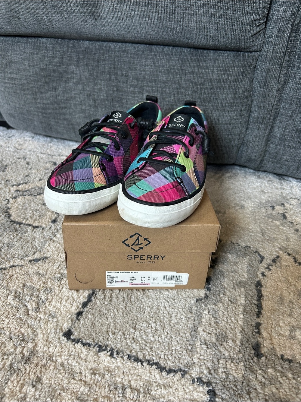 Sperry Plaid Canvas Sneakers